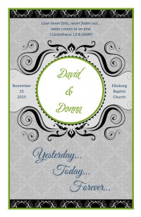 Wedding Program Cover Template 13A - Version 4
